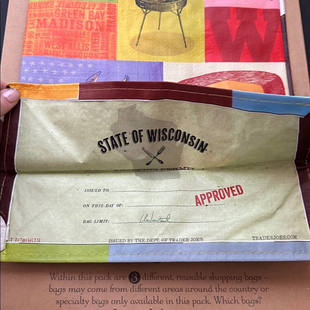 Wisconsin Trader Joe’s reusable tote bag - Picture 2 of 3